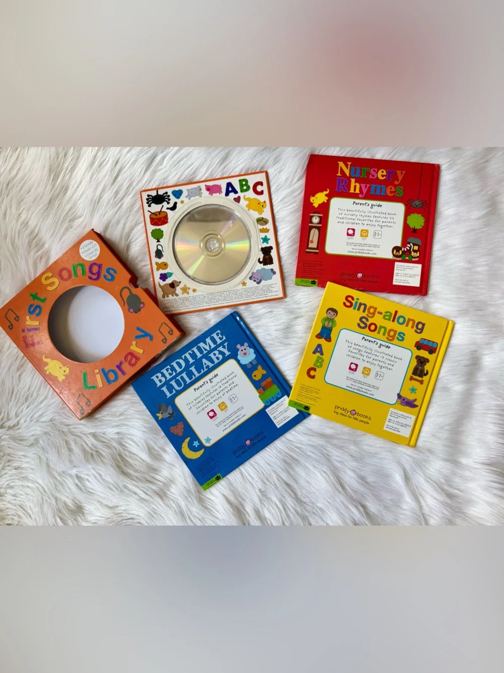 Priddy Books First Songs Library 3 Book + CD Complete Box Set